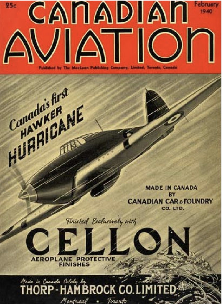 Canada Aviation Magazine Celebrating First Flight Of Canadian Built Hawker Hurricane