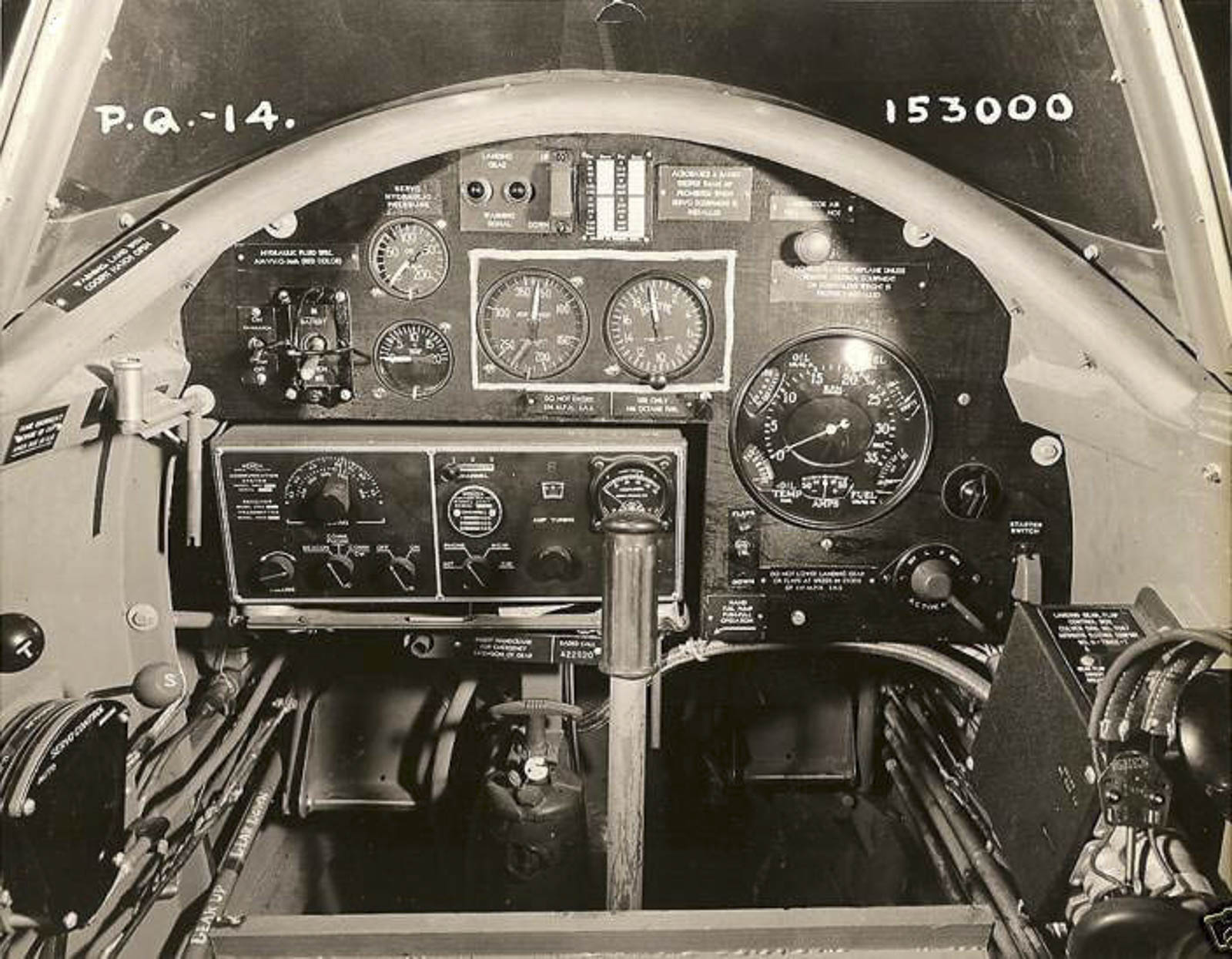 A Wartime Image Of A Culver Pq 14 Cadet's Cockpit. (image Source Unknown)