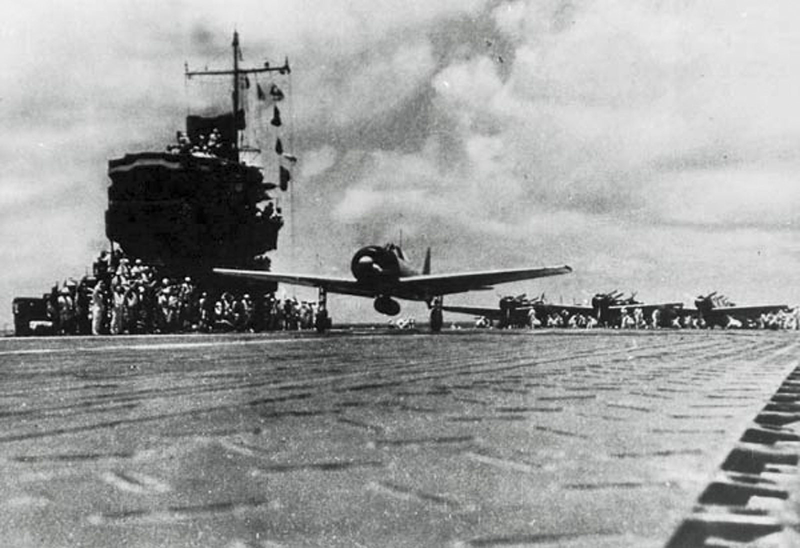 Zero Model 32 Taking Off From A Carrier Likely Shokoku Ferrying The Aircraft To Rabaul
